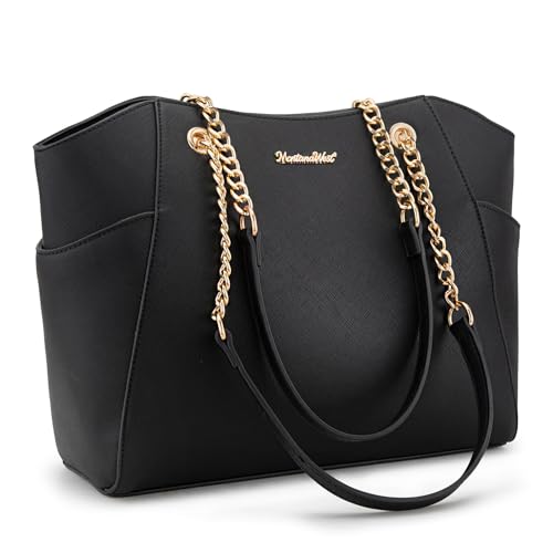 Image of Handbags for Women Chain Shoulder Vegan Leather Tote Bag Top Handle Handbag