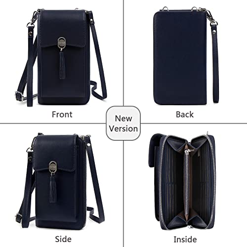 Pearl Angeli Small Crossbody Bag RFID Phone Wallet Women Cellphone Credit Card Purse with Adjustable Shoulder Strap2