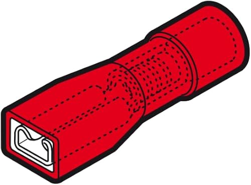 Cembre - Conector hembra preaislado nylon 0,25-1,5 6,35x0,8