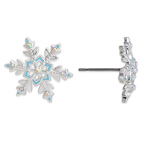 Disney Frozen Snowflake Earrings Silver-Plated Comes in Frozen Gift Box