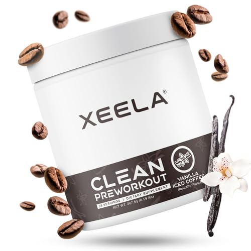 Image of XEELA Pre Workout - Clean & Tested - Jitter Free, Safe, and Natural - Increase Thermogenic Energy, Focus, and Endurance w /Creatine, Organic Caffeine, and Plant Based Citrulline (Vanilla Iced Coffee)