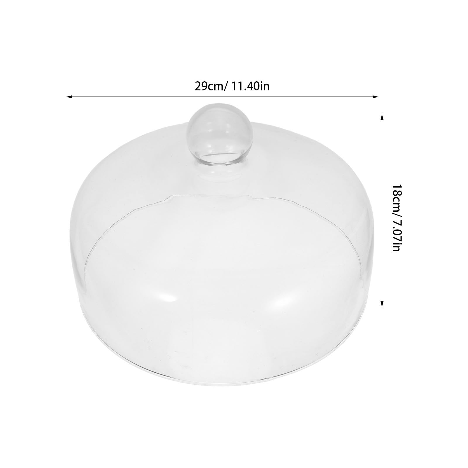 Operitacx Tapa de Cristal para Microondas de 29cm, Cúpula Redonda