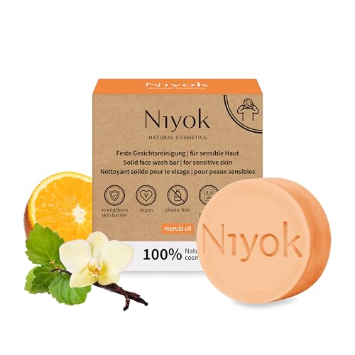 NIYOK Nettoyant pour le visage solide à l'huile de marula,...