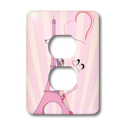 Coque 2 plug outlet plaque de finition double prise dessin Paris - 4