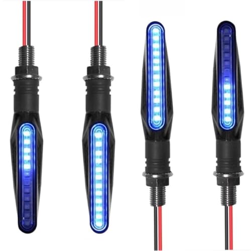 Luces direccionales universales de 12V para motocicleta con luz de freno trasera ámbar IP68