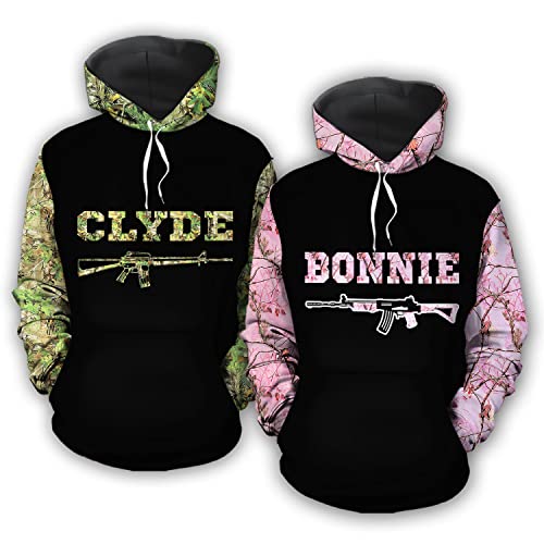 Couple Gifted Bonnie Clyde Matching Hoodie Set
