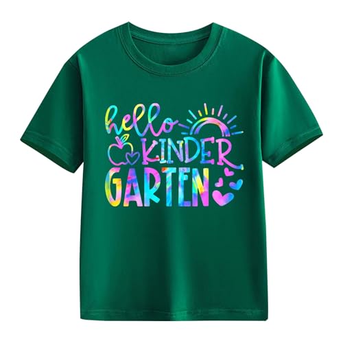 Kids Girls Short Sleeved T Shirt Girls Round Neck Comfortable Loose Fit Casual Top Sweaters Summer Beach2