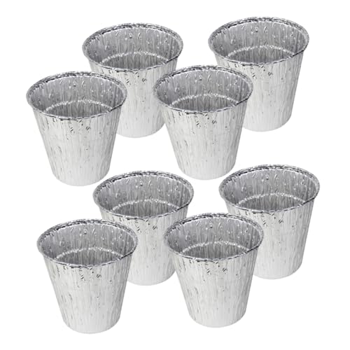 OKUMEYR 8pcs Aluminum Foil Bucket Liners Drip Bucket Cup Replacement Grease Catcher for Bbq Camping