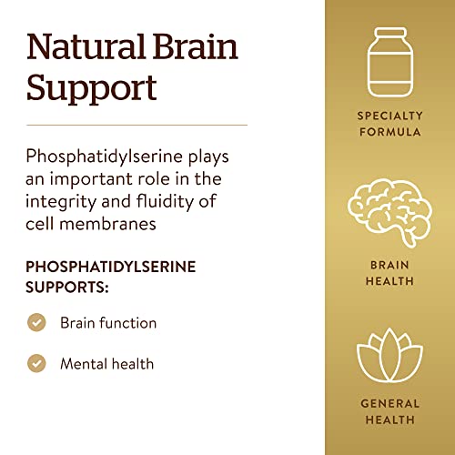 Solgar Phosphatidyl-Serine 200 Mg, 60 Softgels - Premium Brain Health Supplement, Supports A Healthy Mind & Cognitive Function - Gluten Free, Dairy Free - 60 Servings #TOP3