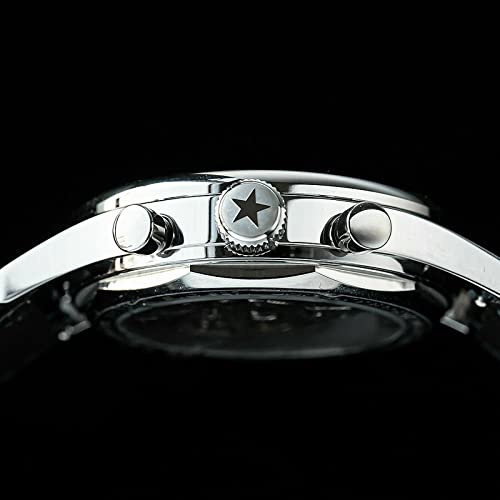 Sea-Kors Suchp005Fo V2 Gold Swan Neck X Exhibition Case Back Chrono Mens Wrist Watch Sugess Seagull 1963, Silver #TOP4