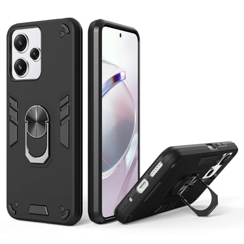 Image of NDCOM Redmi 12 5G & Poco M6 Pro 5G Back Cover with Kickstand Ring Holder