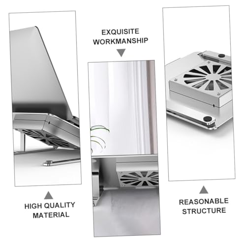 Base ajustable para laptop con ventilador LED y aleación de aluminio miniatura 3