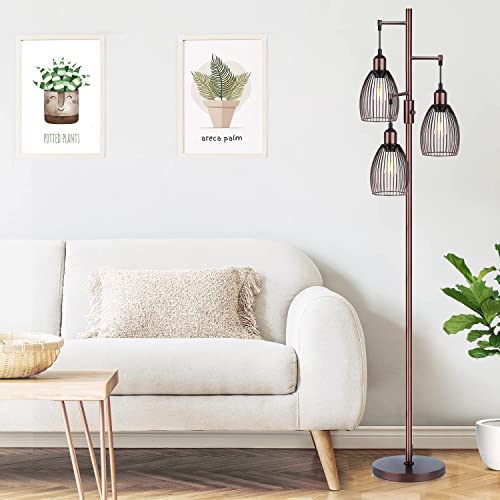 Nintiue BR15206 Dimmable Floor Lamp, 3 X 800Lm Led Edison Bulbs Included thumb #4