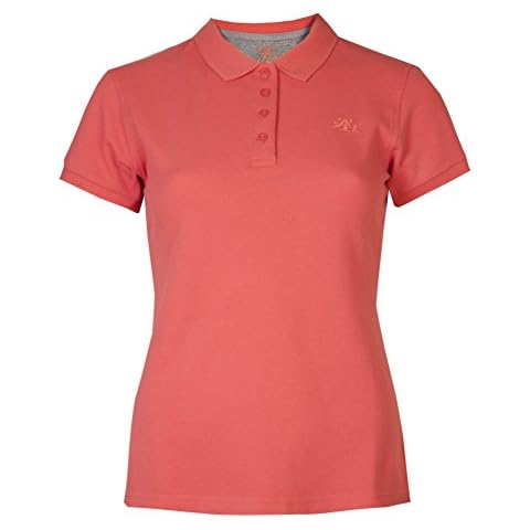 Camisa Polo Brody & Co para Mujer, Manga Corta, Naranja Coral Cover