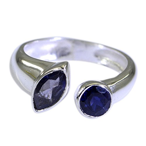 Bague en iolite argent marquise pour elle, le cadeau d'anniversaire idéal