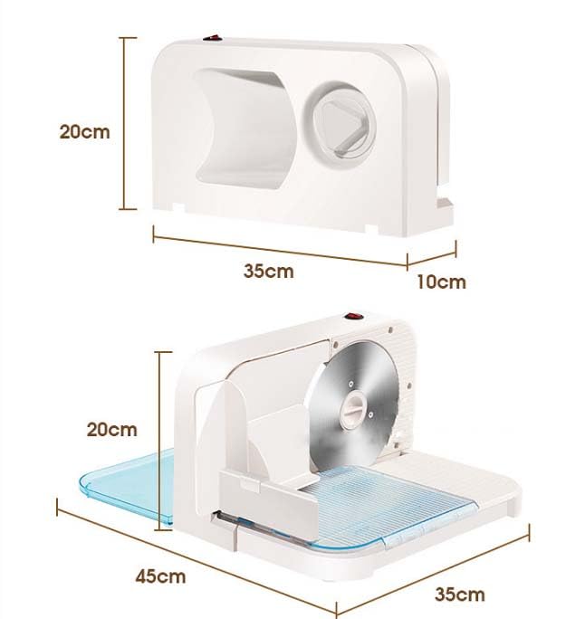Cortadora eléctrica plegable para carne con grosor ajustable miniatura 2
