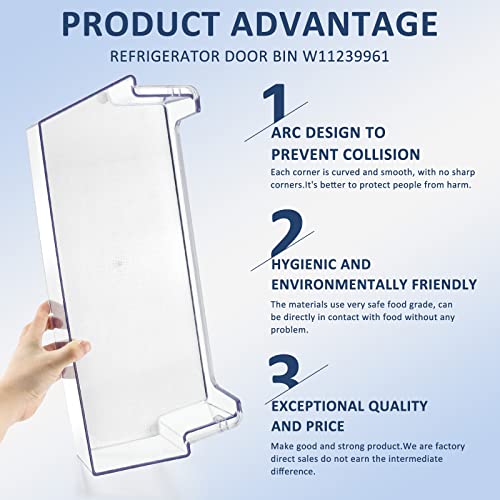 image for W11239961 W10900538 Door Shelf Bin Replacement Compatible for Whir.lpo