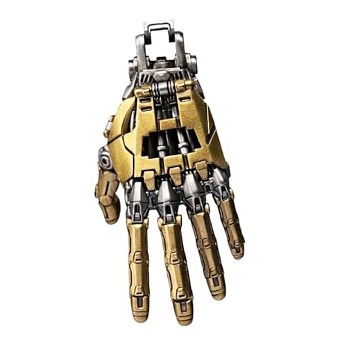 YIGOGOYI 機械式ハンドペンダントネックレス用、可動式フィンガージョイントロボットハンドチャームジュエリー、スチームパンク メカニカルハンドペンダントネックレス 男女兼用, 5.2cm x 2.4cm/2.05" x 0.94" (Approx.),