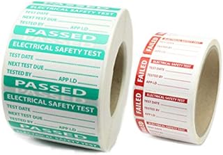 1,000 - PAT Testing - Passed Labels/Stickers - PP Durable Tear Proof Labels. 50mm x 25mm with 20 **Free** Failed Labels.