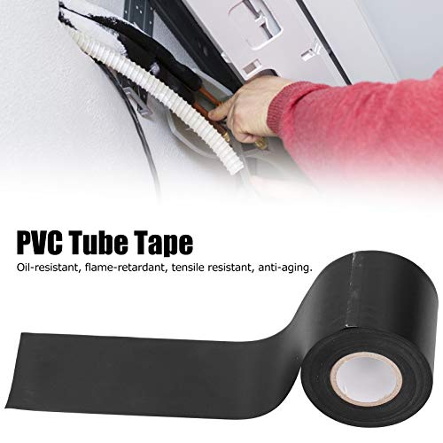 Image of Air Conditioner Pipe Tapes, Pack of 5 PVC Oil Tube Protective Wrapping Tapes 6cm Width Pipe Repairing Supplies for Electronic Parts and Supplies Machine Tools (Black)