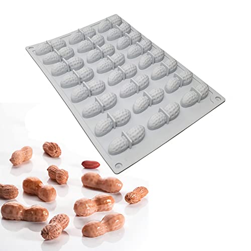 Silicone Fondant Mold Peanut Silicone Mold 3D Candle Molds Epoxy Resin Casting Mould for DIY Candle Soaps Pendant Ornament Making Home Table Décor