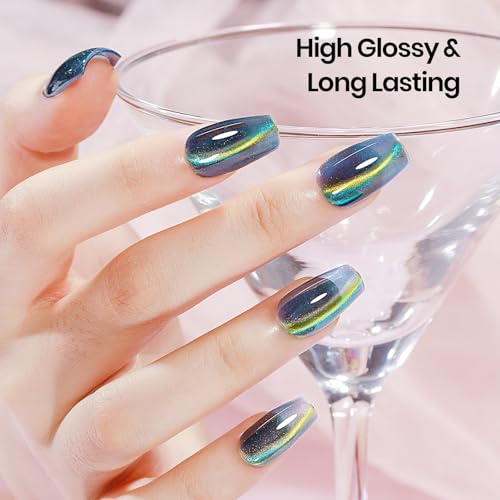 Esmalte de Gel Cat Eye 12 Colores con Imán UV miniatura 6