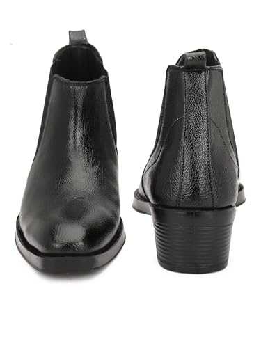 Image of HERMIZ Men's Chelsea Boots | Handcrafted | High Ankle Boot| Comfortable Formal Office & Casual Wear Shoes