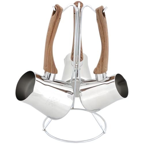 serenk Cafetera Turca Inducción | Set de 4 Pzs en Acero Inoxidable para Auténtico Café Turco - Capacidad de 2 a 4 Tazas - Turkish Coffee Maker