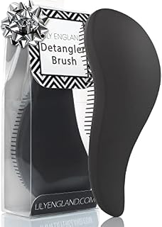 Detangle Hair Brush for Women, Girls and Kids - Hairbrushes for Women, Detangler Hair Brush for Wet, Fine, Curly, Thick, Afro Hair by Lily England (Black)