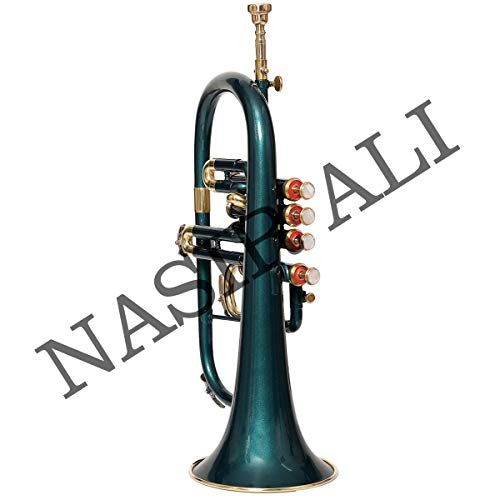 NEW NASIR ALI FLUGEL HORN 4 VALVE Bb PITCH GREEN