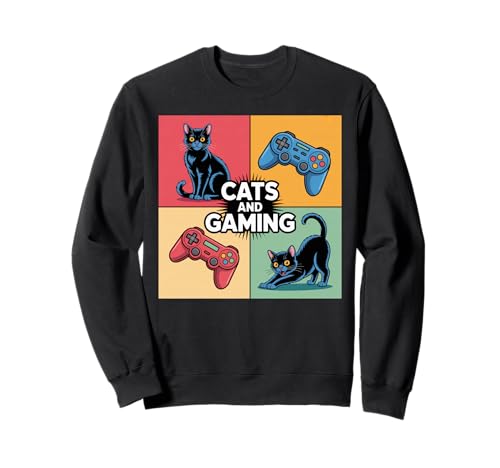 Kids Men Women Cats And Gaming Cat Lovers Gamers �g���[�i�[