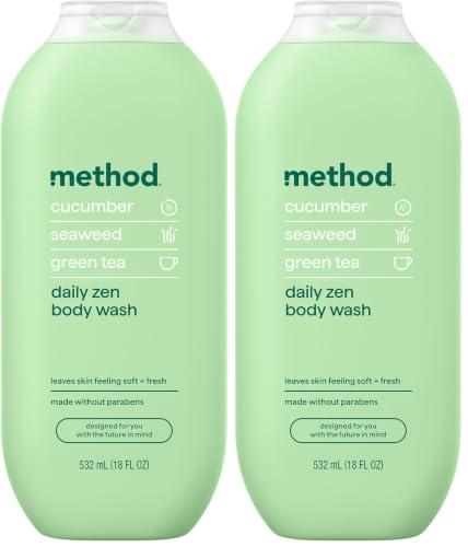 Image of Method Body Wash, Daily Zen, Paraben and Phthalate Free, 18 oz (Pack of 2), Detoxifying