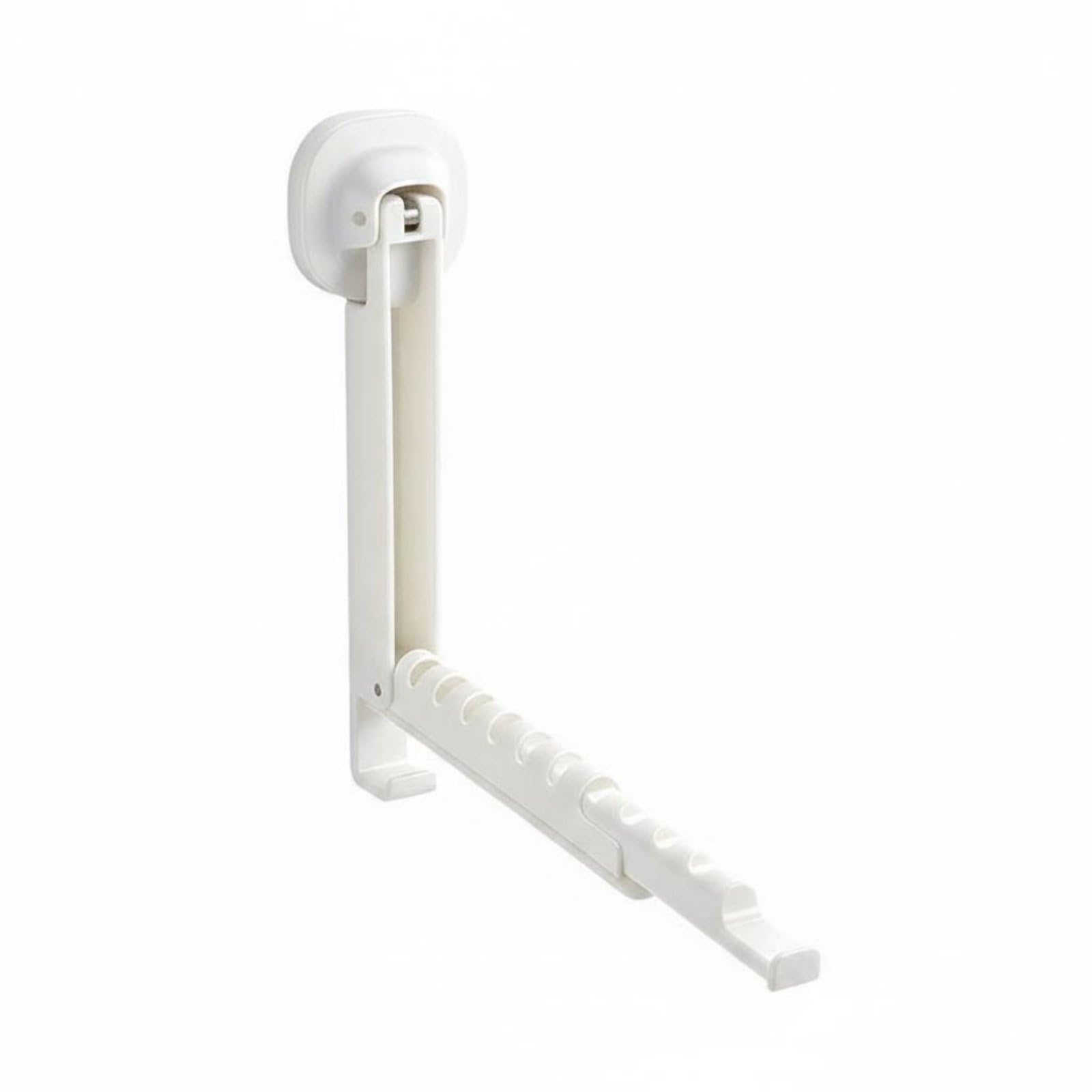 Waterproof Suction Cup Clothes Drying Rack Space Saving Foldable Wall Drying Rack 90 Degree Fold Telescopic Laundry Hanger Multifunctional for Balcony, Window, Cream-picture-17