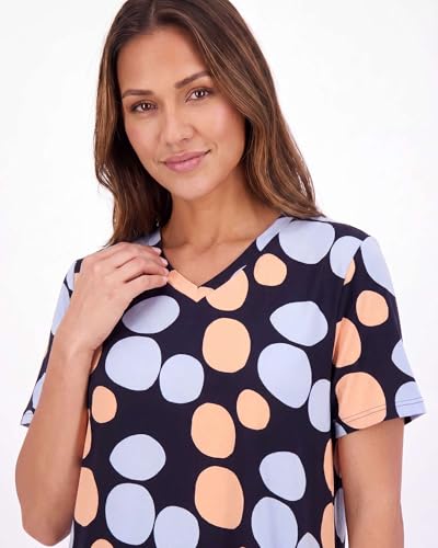 Image of Real Essentials 3 Pack: Women's Soft Maxi Long Nightshirt Short Sleeve Soft Nightgown Sleep Dress (Available in Plus Size)