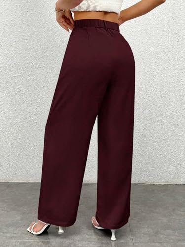 Image of Toochki Trousers for Woman Pants Women's Formal Office Korean | Beige Black Track Pant | Straight | Cotton Spandex Stretchable Trouser | High-Waisted Bottom Wear