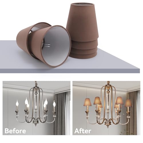 Tsnamay Handmade Chandelier Shades,Linen Clip On Chandelier Lamp Shades by Tsnamay - Image 5