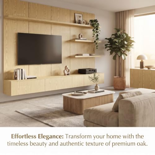 Image of HOME13 Wood Contact Paper Peel and Stick Wood Grain Wallpaper for Countertops Self-Adhesive Removable Waterproof Brown Vinyl Wall Paper for Furniture Kitchen (24x168 Inch)