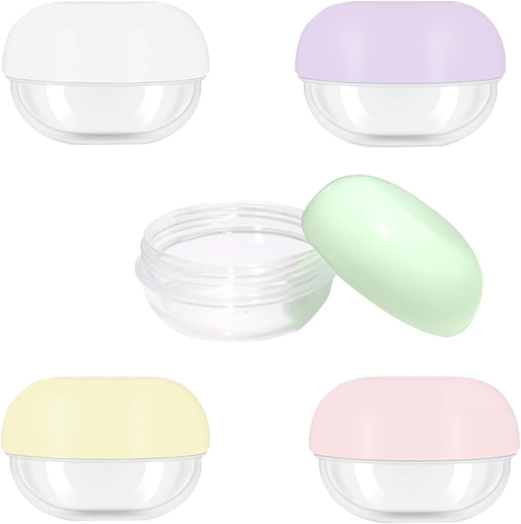 5 Pcs 10ml Small Travel Containers - Convenient Travel Jars for Creams, Travel Lotion Container, Travel Makeup Containers Essential Compact Size for Traveling, 900230