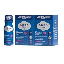 Dream Water Sleep Aid Supplement Drink; Melatonin 5mg, GABA, 5-HTP; Zero Sugar, Natural Flavors, No Added Colors, 2.5 oz Liquid Sleep Shots, Snoozeberry, 8-Count.
