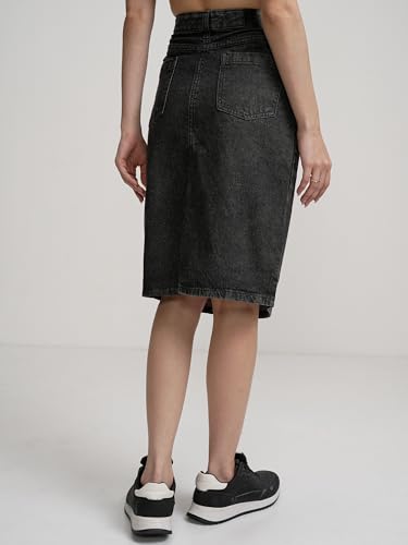 Image of Tokyo Talkies Women's Slim Fit Straight Skirts | Women Casual Skirts