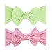 Baby Bling 2 Pack: Classic Knots Girls Baby Headbands - Kiwi/Bubblegum