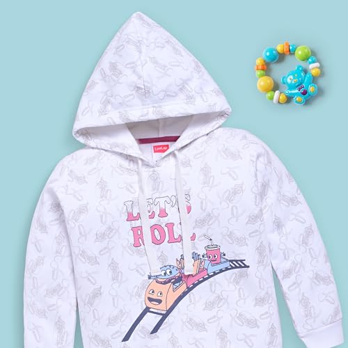 Image of LuvLap Baby Boys Full Sleeve Boys Hooded Sweatshirt & Pyjama Set