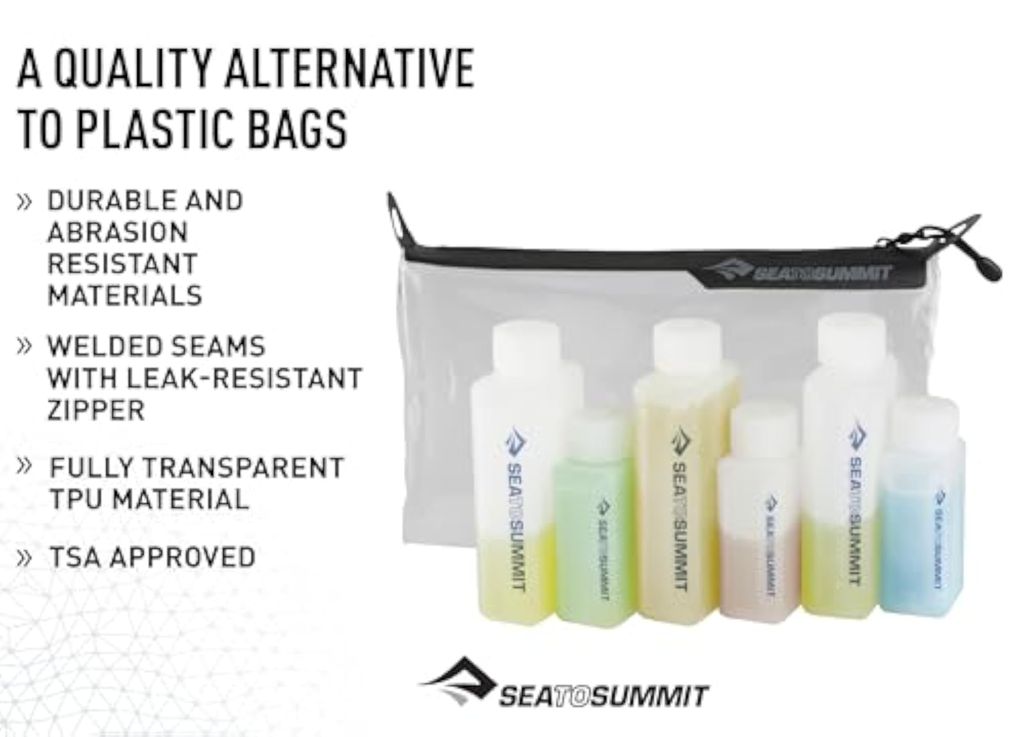 Clear Zip Pouch with Travel Bottles