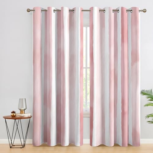 Cortinas opacas abstractas de dos paneles para decoración moderna de dormitorios actuales 4