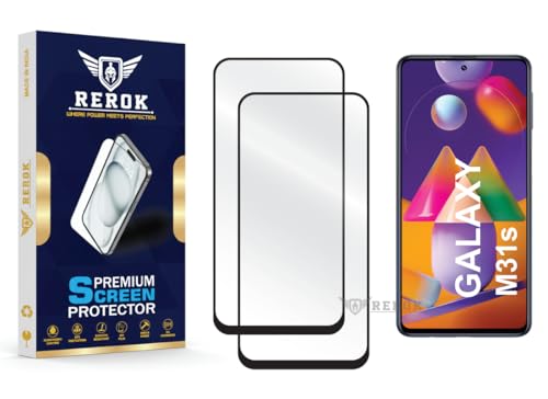 Image of Gorilla Tempered Glass Screen Protector Compatible with Samsung Galaxy M31s [Pack of 2] | Edge-to-Edge, Bubble-Free, Case Friendly, Easy Installation Kit