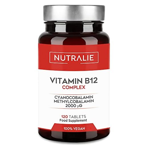 Vitamina B12 Vegana 2000mcg Cianocobalamina y Metilcobalamina | Reduce el Cansancio y Contribuye al Sistema Inmunológico | 120 Comprimidos Veganos Nutralie