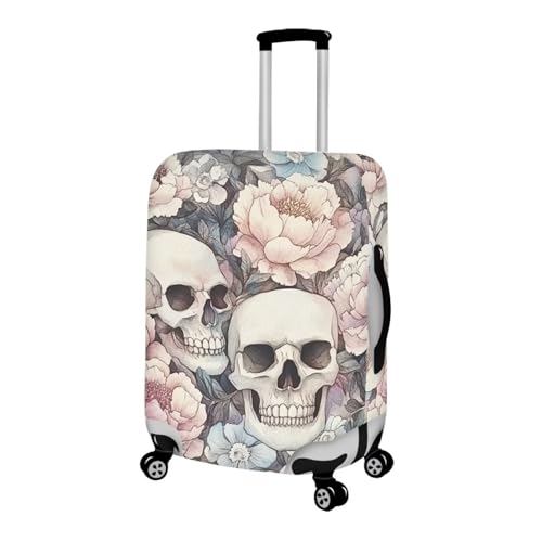 COEQINE Gothic Skull Luggage Covers For Suitcases Small Size Women Men Travel Dust-proof Airplane Travel Accessories2