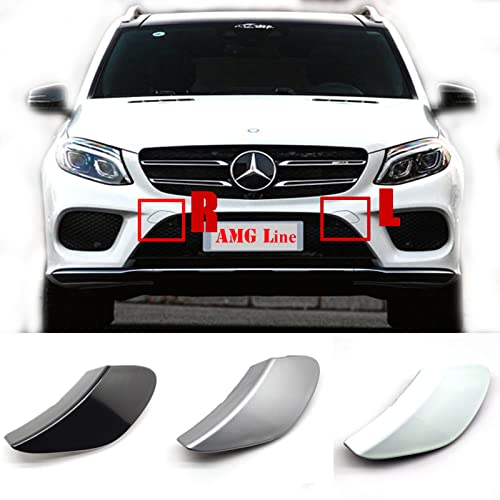 Front Tow Cover Fit 15-19 Mercedes Benz W292 X166 Facelift ML GLE GL GLS AMGLine for 250 300 320 350 400 450 500 550 43 63 2015 2016 2017 2018 2019 bumper towing Hook Eye Cap (Pair white)