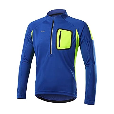 ARSUXEO Men's Long Sleeve Cycling Jersey Cover