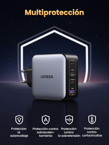 Miniatura 5 de UGREEN Nexode 100W Cargador USB C Carga Rápida con 4 Puertos
